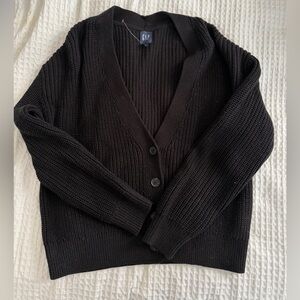 GAP womens Black V-Neck Cardigan